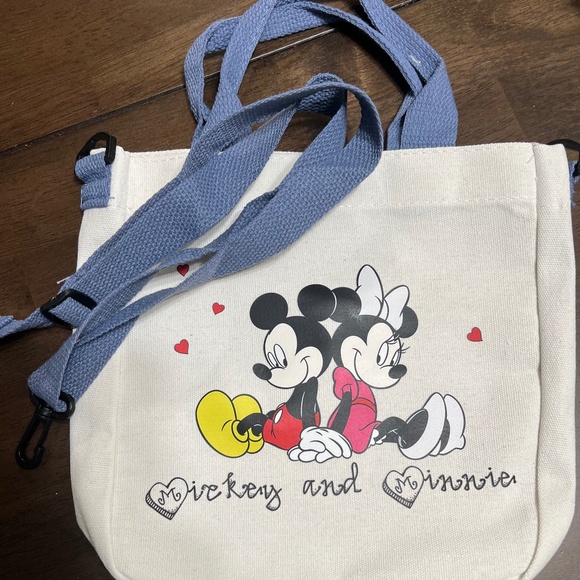 Disney Handbags - Disney Mickey & Minnie Canvas Small Tote